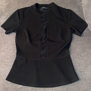 Womens black with lace short sleeve